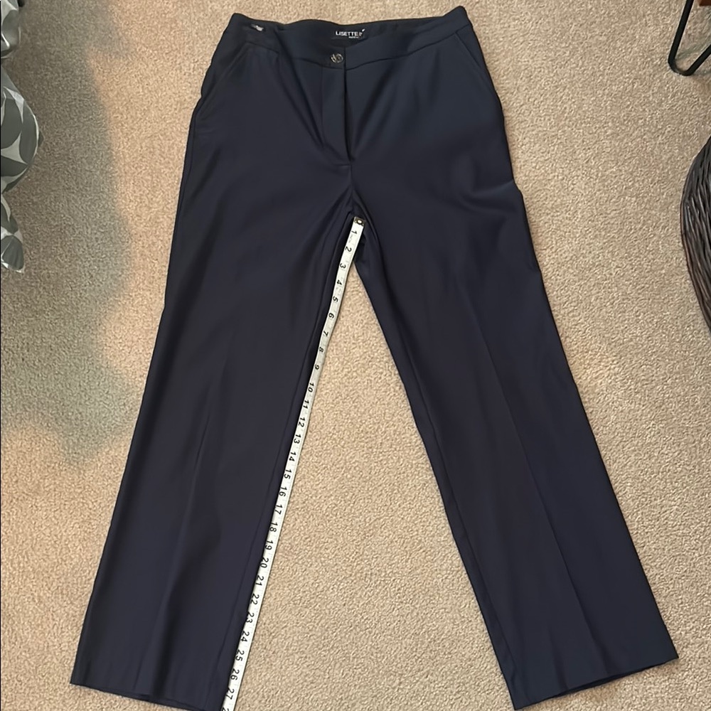 LISETTE Blue Dress Pants Straight-Leg Classic
